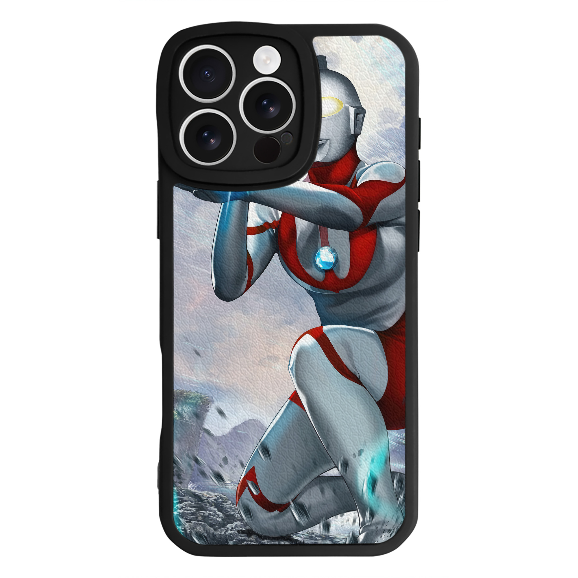 （画像用） ウルトラマン Ultraman 【iPhone 16シリーズ対応】シリコンスマホケース（レザー調） 材質：シリコン